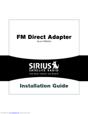 Sirius Satellite Radio FMDA25 Installation Manual