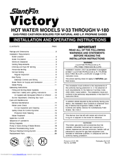 Slant/Fin V-180 Installation And Operating Instructions Manual