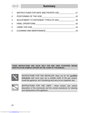 Smeg PGF95F-2 Instruction Manual
