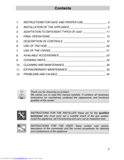 Smeg CSA19 Owner's Manual
