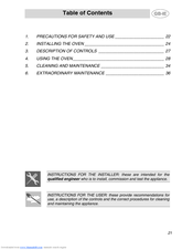 Smeg ALFA135V6 Owner's Handbook Manual