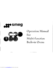 Smeg SNZ380W/1 Operation Manual