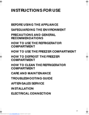 Smeg CR5050A Instructions For Use Manual