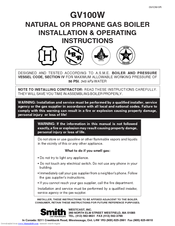 Smith Cast Iron Boilers GV100W Installation & Operating Instructions Manual