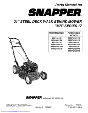 Snapper WMR216017BV Parts Manual