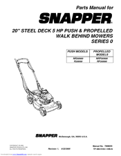 Snapper NRP20500 Parts Manual