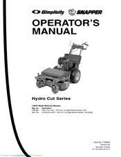 Snapper 1694562 Operator's Manual