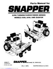 Snapper 2010 Parts Manual