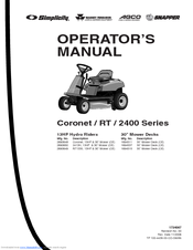 Snapper RT1330 (2690172 Operator's Manual