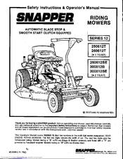 Snapper 300812BE Safety Instructions & Operator's Manual