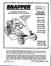 Snapper 281011BE Safety Instructions & Operator's Manual