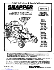 Snapper R33148VE Safety Instructions & Operator's Manual