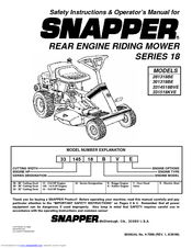 Snapper 3314518BVE Safety Instructions & Operator's Manual