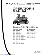 Snapper 1694615 Operator's Manual