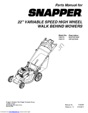 Snapper 7800776 Parts Manual