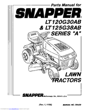 Snapper LT120G30AB Parts Manual