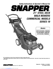 Snapper 7800194 Safety Instructions & Operator's Manual