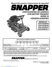 Snapper E2812523BVE Manual Del Usuario