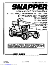 Snapper LT140H38BBV Parts Manual