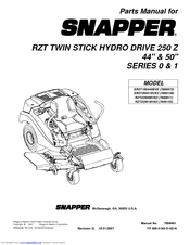 Snapper ERZT185440BVE, ERZT20441BVE2, RZT22500BVE2, RZT22501BVE2 Parts Manual
