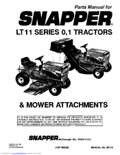 Snapper LT11 SERIES 0.1 Parts Manual