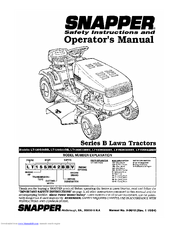 Snapper LT120G30BB Safety Instructions & Operator's Manual