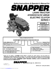 Snapper WLT200H481BV2 Safety Instructions & Operator's Manual