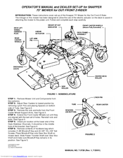 Snapper Out Front Z-rider Mower Operator's Manual
