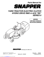 Snapper RD18S40 (2690624), RD18VG40 (2 Parts Manual