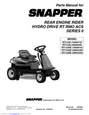 Snapper RT1330 (2690172 Parts Manual