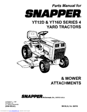 Snapper YT16D Parts Manual