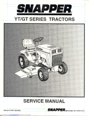 Snapper GT Series Service Manual