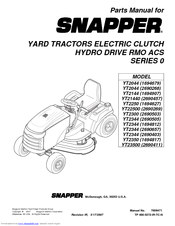 Snapper YT2250, YT2044, YT2044, YT2144 Parts Manual
