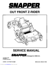 Snapper Z-Rider 07225 Service Manual
