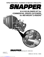Snapper 6-3162 Safety Instructions, Installation & Operator's Manual