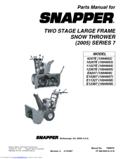 Snapper E12387 Parts Manual