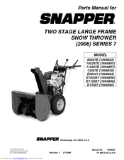 Snapper E13387 Parts Manual