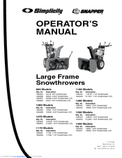Snapper 1694602 Operator's Manual
