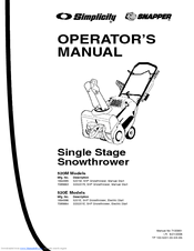 Snapper SS5201E Operator's Manual
