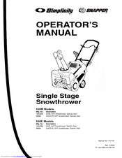 Snapper 85663 Operator's Manual