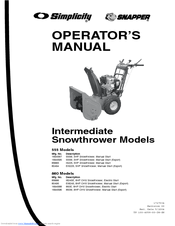 Snapper 1694587 Operator's Manual