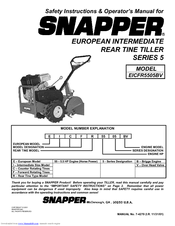 Snapper EICFR5505BV Safety Instructions & Operator's Manual