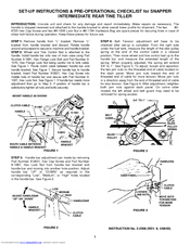 Snapper Rear Tine Tiller Set-Up Instructions & Pre-Operation Checklist