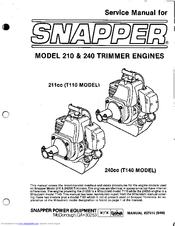 Snapper 210 Service Manual