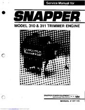 Snapper 310 Service Manual