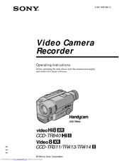 Sony Handycam CCD-TR414 Operating Instructions Manual