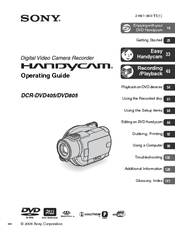 Sony HANDYCAM DCR-DVD405 Operating Manual