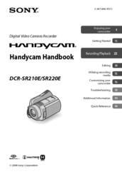 Sony Handycam DCR-SR210E Handbook