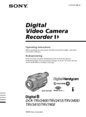 Sony Handycam DCR-TRV340E Operating Instructions Manual