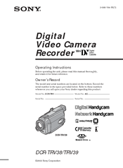 Sony DCR-TRV38 PIXELA ImageMixer v1.5 Operating Instructions Manual